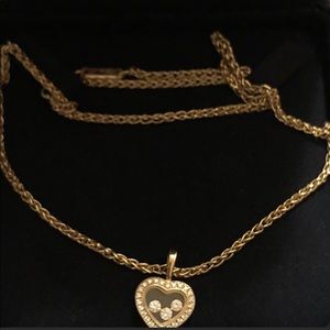 Chopped floating diamonds necklace